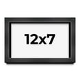 thumbnail image 1 of 12x7 Frame Black Charcoal Grey Wood Textured Picture Frame | 0.75 Inch Moulding Width | Gunmetal, 1 of 8