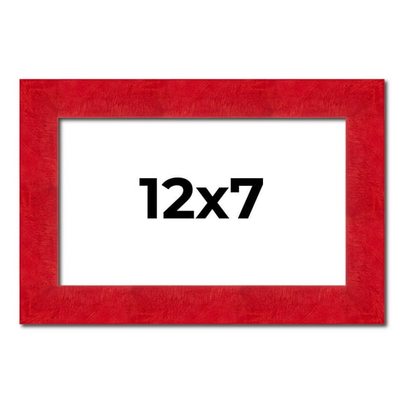 12x7 Frame Red Burl Solid Wood Picture Frame Width 1.75 Inches | Interior Frame Depth 0.5 Inches |