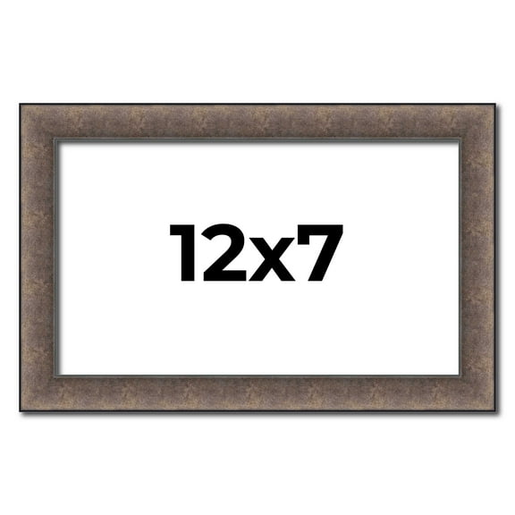12x7 Frame Silver Real Wood Picture Frame Width 1.25 Inches | Interior Frame Depth 0.5 Inches |