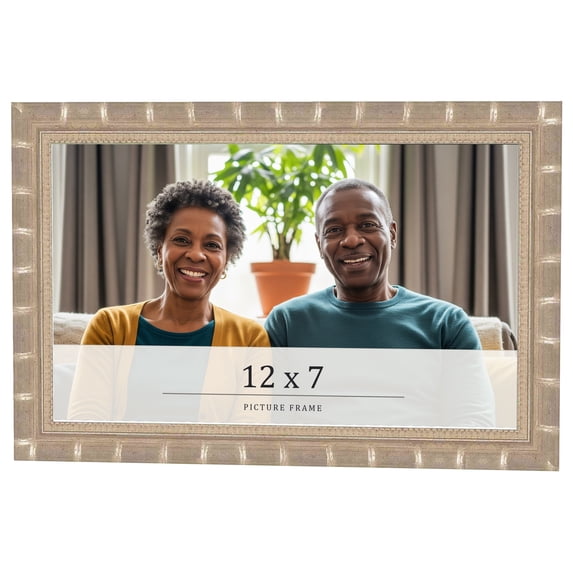 12x7 Frame Silver Real Wood Picture Frame Width 1.5 inches | Interior Frame Depth 0.5 inches |