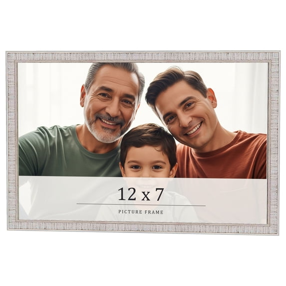 12x7 Frame White Real Wood Picture Frame Width 0.75 inches | Interior Frame Depth 0.5 inches |