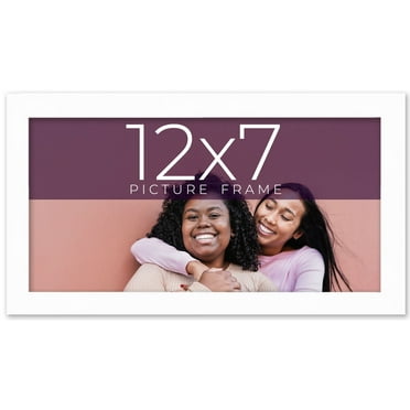 12x7 Frame White Real Wood Picture Frame Width 0.75 inches | Interior Frame Depth 0.5 inches |