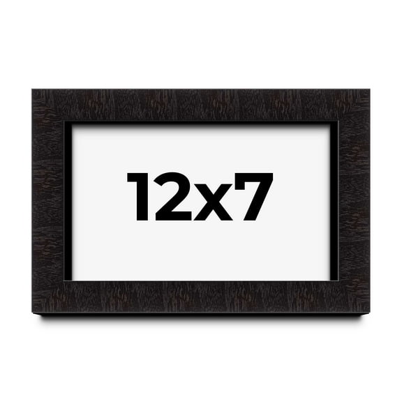 12x7 Shadow Box Black Solid Wood Display Picture Frame | 1 Inch Rabbet Depth | | 1.375 Inch