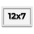 thumbnail image 1 of 12x7 Shadow Box Frame White | 1 Inches Deep Real Wood Contemporary Shadowbox Display Frame | UV, 1 of 6