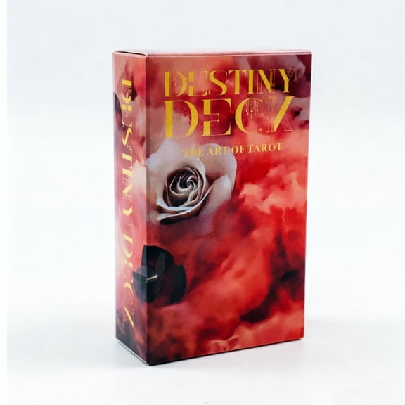 12x7CM Destiny Deck The Art Of Tarot Cards With Paper Guidebook For Beginners, English Version Divination With Gold Embossing