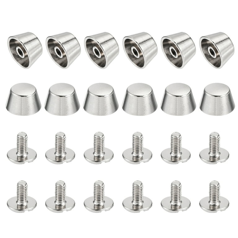 Snap Buttons 100 Pcs Aluminum - 6mm X 20mm Silver Tone Fasteners Semi ...