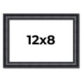 thumbnail image 1 of 12x8 Frame Black Real Wood Picture Frame Width 1.25 inches | Interior Frame Depth 0.5 inches |, 1 of 8