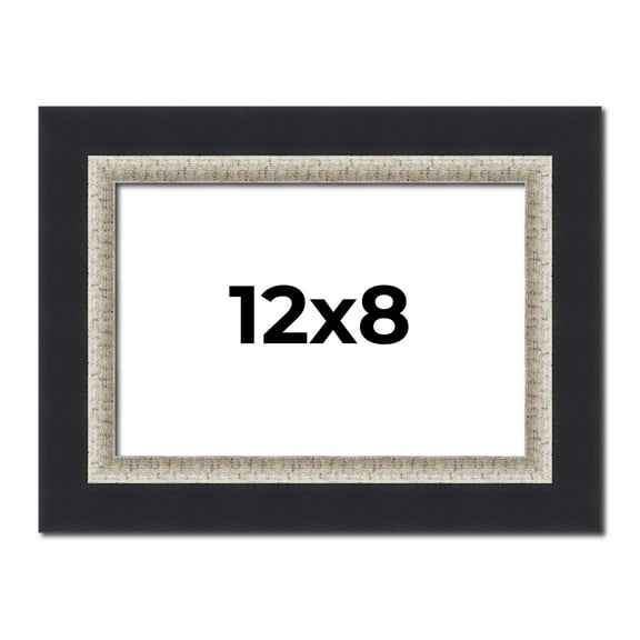 12x8 Frame Black Real Wood Picture Frame Width 2.25 Inches | Interior Frame Depth 0.5 Inches |