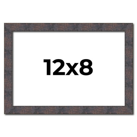 12x8 Frame Brown Rustic Lacquered Walnut Solid Wood Picture Frame Width | 0.875 Inch Moulding Width
