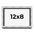 thumbnail image 1 of 12x8 Frame Brushed Silver Solid Wood Picture Frame | 0.75 Inch Moulding Width | Rabbet Depth 0.75, 1 of 5