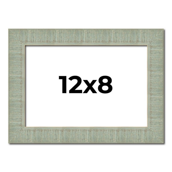 12x8 Frame Green Desert Pear Solid Wood Picture Frame | 1.625 Inch Moulding Width | Interior Frame