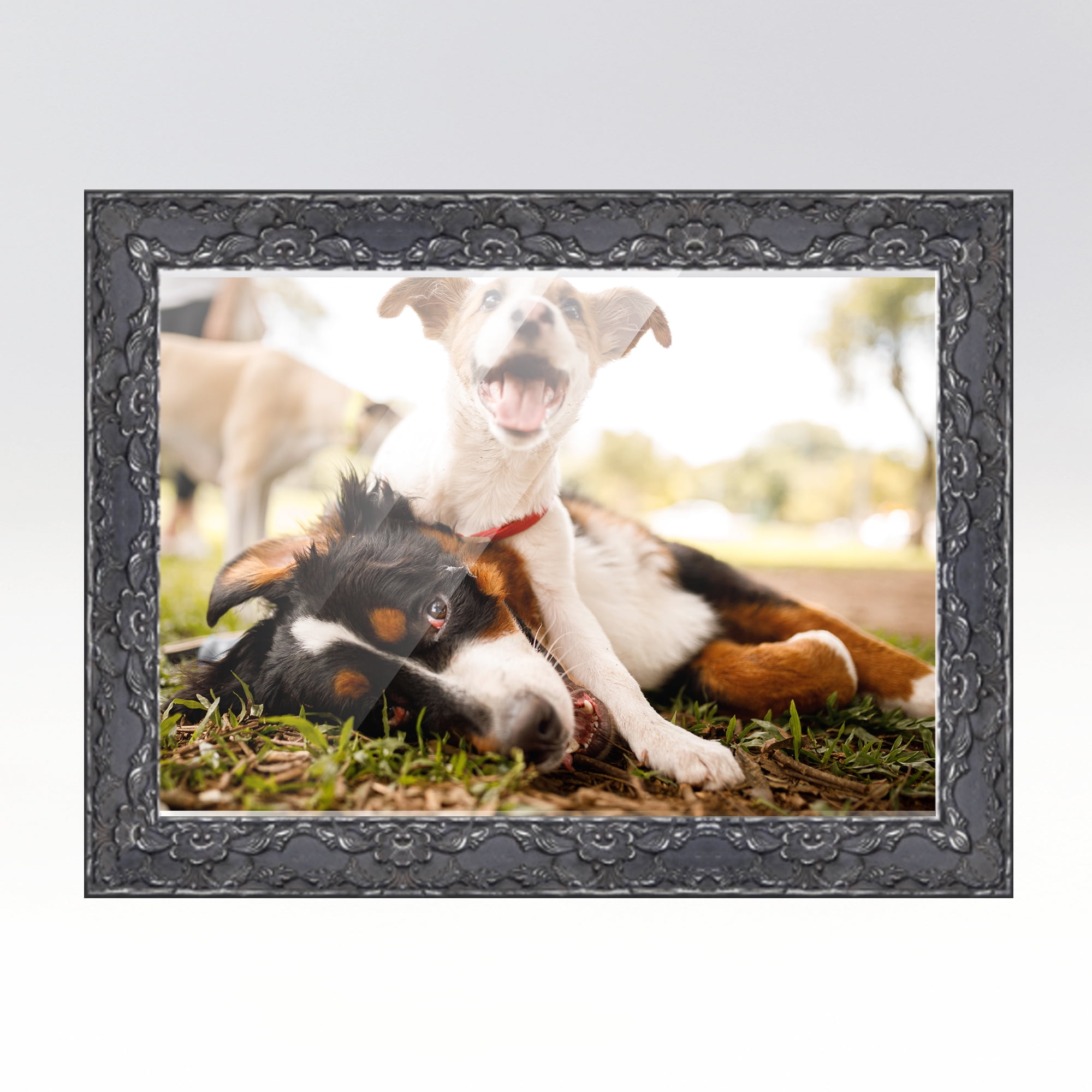 14x6 Frame Silver Real Wood Picture Frame Width 1.75 inches | Interior  Frame Depth 0.5 inches 