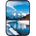 thumbnail image 1 of 12x8 In Framed Snow Mountain and Lake Wall Art Decor with Black Frame and Decorative Nature Wilderness Pictures Print for Study,Crystal Porcelain Painting Wall Decor, 1 of 8