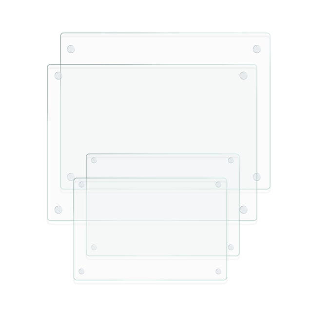 Outner F 12x8 Inch Clear Tempered Glass Cutting Board, Small Kitchen Counter ...