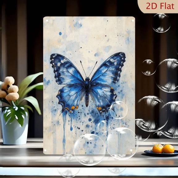 12x8 Inch Metal Wall Art, Vintage Rustic Barn Wood Texture Decorative Tin Sign for Farmhouse Kitchen Living Room Home Office, Weather-Resistant Indoor Outdoor Display, Easy to Hang