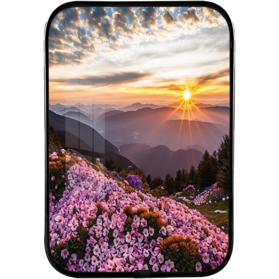 12x8 Inches Framed Flowers Wall Art Wildflower Botanical Nature Pictures Garden Landscape Print Artwork with Black Frame for Porch,Crystal Porcelain Painting Wall Decor