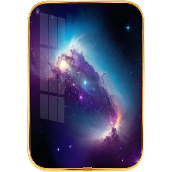 12x8 Inches Framed Starry Sky Wall Art Decor Fantastic Nebula Galaxy Picture Prints Artwork with Gold Frame for Bedroom,Crystal Porcelain Painting Wall Decor