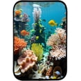 thumbnail image 1 of 12x8 Inches Framed Underwater World Wall Art Decor with Black Frame and Decorative Coral Shell Fish Pictures Print, Modern Home Decor, Crystal Porcelain Painting Wall Decor for Dorm, 1 of 8