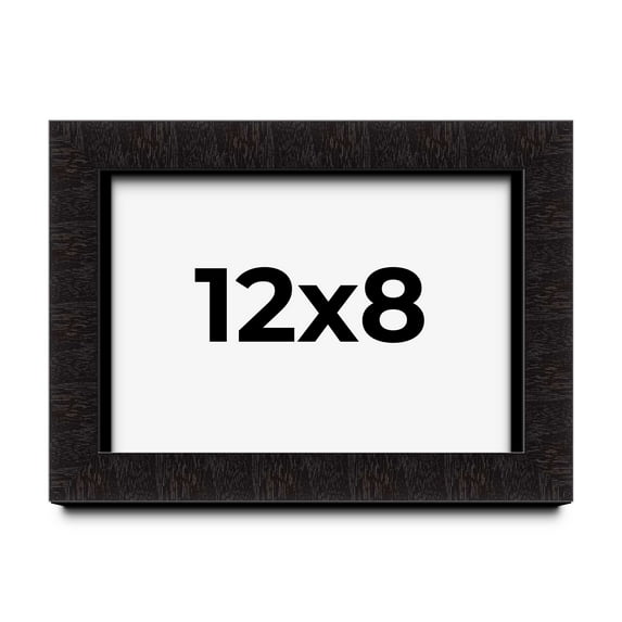 12x8 Shadow Box Black Solid Wood Display Picture Frame | 1 Inch Rabbet Depth | | 1.375 Inch