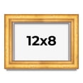 thumbnail image 1 of 12x8 Shadow Box Frame Gold | 1.75 Inches Deep Real Wood Traditional Shadowbox Display Frame | UV, 1 of 7