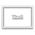 thumbnail image 1 of 12x8 Shadow Box Frame White | 2 Inches Deep Real Wood Contemporary Shadowbox Display Frame | UV, 1 of 8