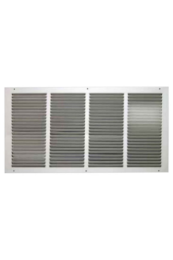 12x8 Soft White Return Air Grille (Stamped from Cold Roll Steel) - Shoemaker 1050