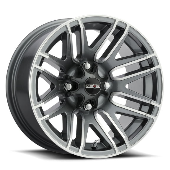 Vision Assault 12x8 4x136 -10.2et Gunmetal Machined Face Wheel