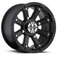 thumbnail image 1 of 12x8 Vision 393 Lockout Matte Black UTV Wheel 4x137 (-10.2mm), 1 of 2