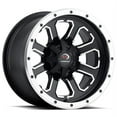thumbnail image 1 of Vision Commander 12x8 4x136 -10.2et Matte Black Machined Face Wheel, 1 of 2