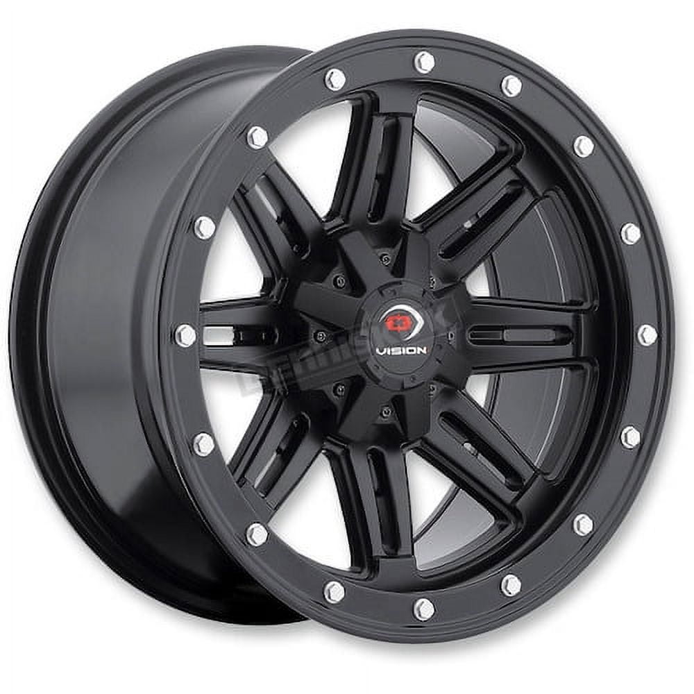 12x8 Vision 550 Five-Fifty Matte Black UTV Wheel 4x156 (-10.2mm)