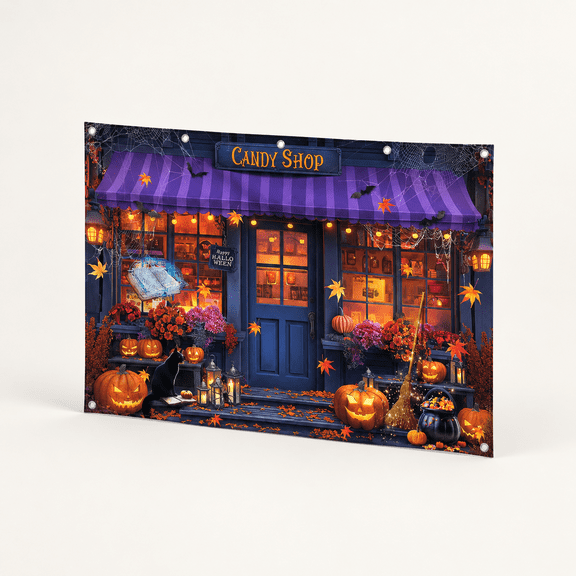 12x8ft Candy Shop Photographydrop Magic Witch Banner