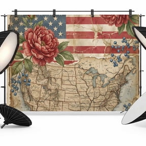 12x8ft Photo Backdrop, Distressed American Flag Soft Polyester Backdrop Curtains Photography Backdrops, Vintage Rustic Merican Map Abstract Brushed Background for Photoshoots Studio Video Portrait