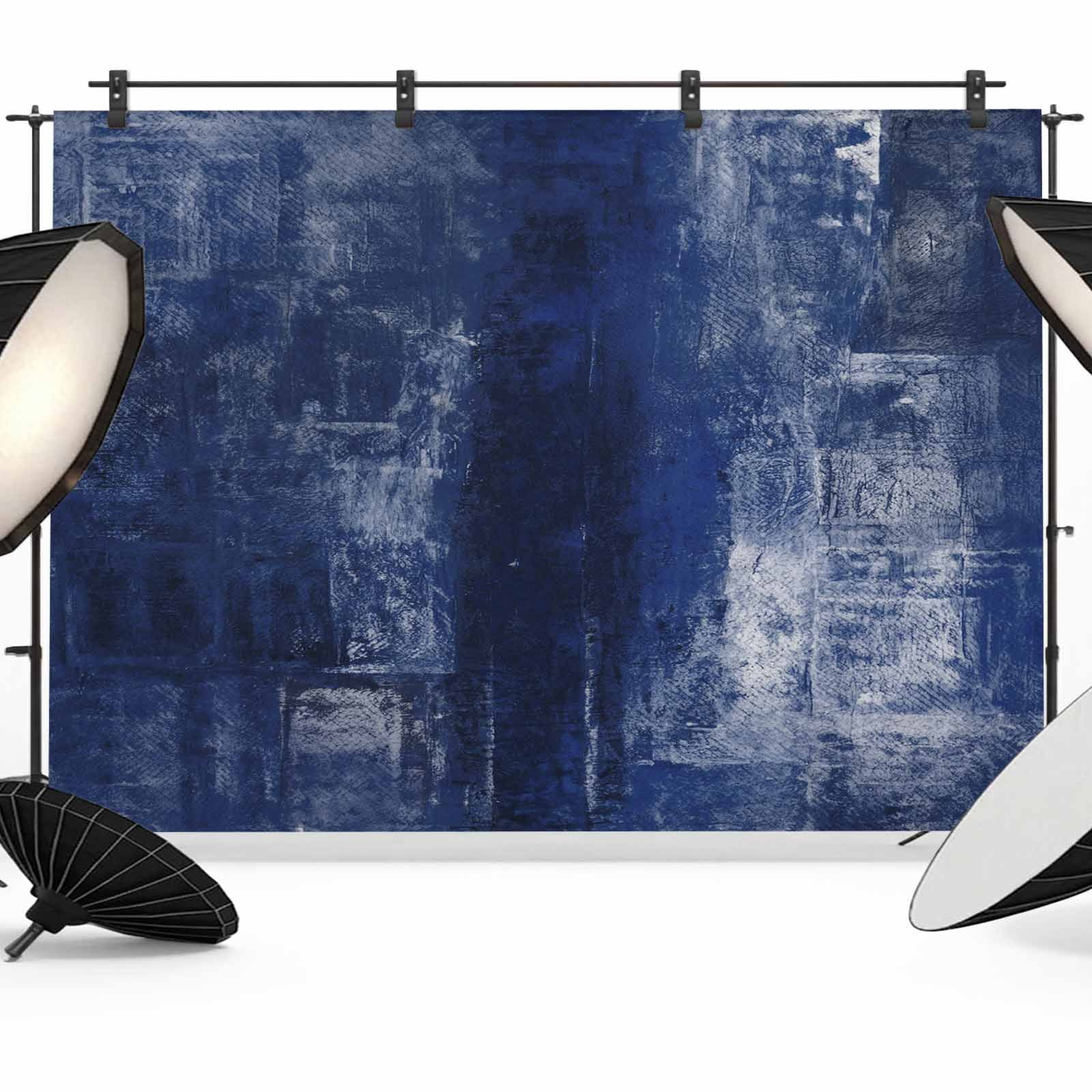 12x8ft Photo Backdrop, Navy Blue Soft Polyester Backdrop Curtains ...