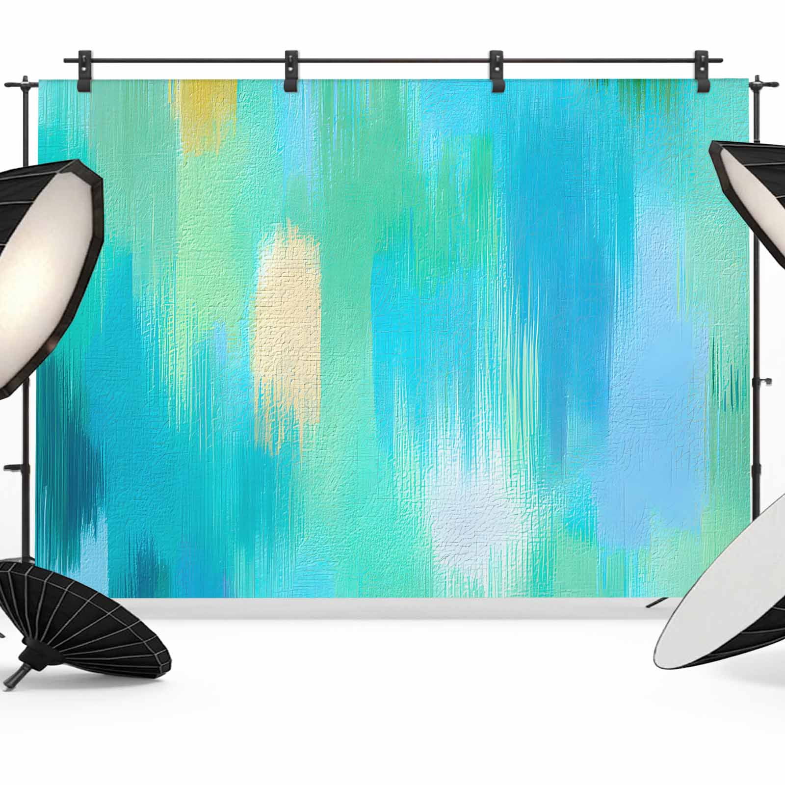 12x8ft Photo Backdrop, Turquoise Blue Ombre Soft Polyester Backdrop ...