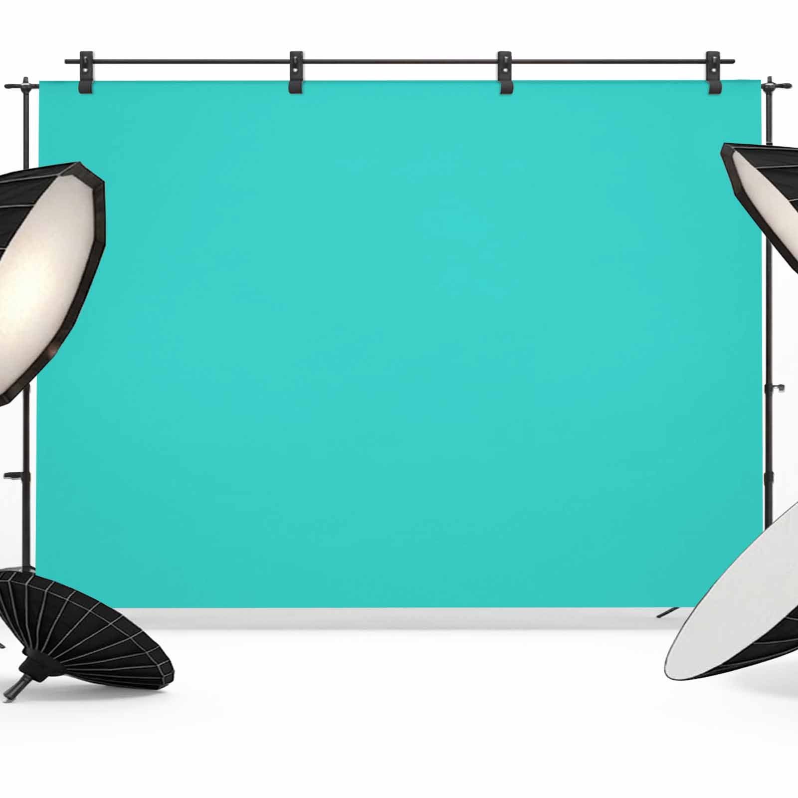 12x8ft Photo Backdrop, Turquoise Soft Polyester Backdrop Curtains ...