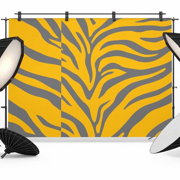 12x8ft Photo Backdrop, Yellow Tiger Striped Soft Polyester Backdrop Curtains Photography Backdrops, Animals Fur Abstract Art Brushed Background for Photoshoots Studio Video Portrait Parties