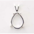 thumbnail image 1 of 12x8mm Pear Sterling Silver Pendant Setting for Cabochon - Pack of 1, 1 of 1