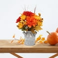 thumbnail image 1 of 12x8x5 Inch Farmhouse Sunflower Bouquet in Tin Bucket - Lightweight Thanksgiving Centerpiece, Harvest Table Decor & Photo Prop Gift Multicolor, 1 of 6