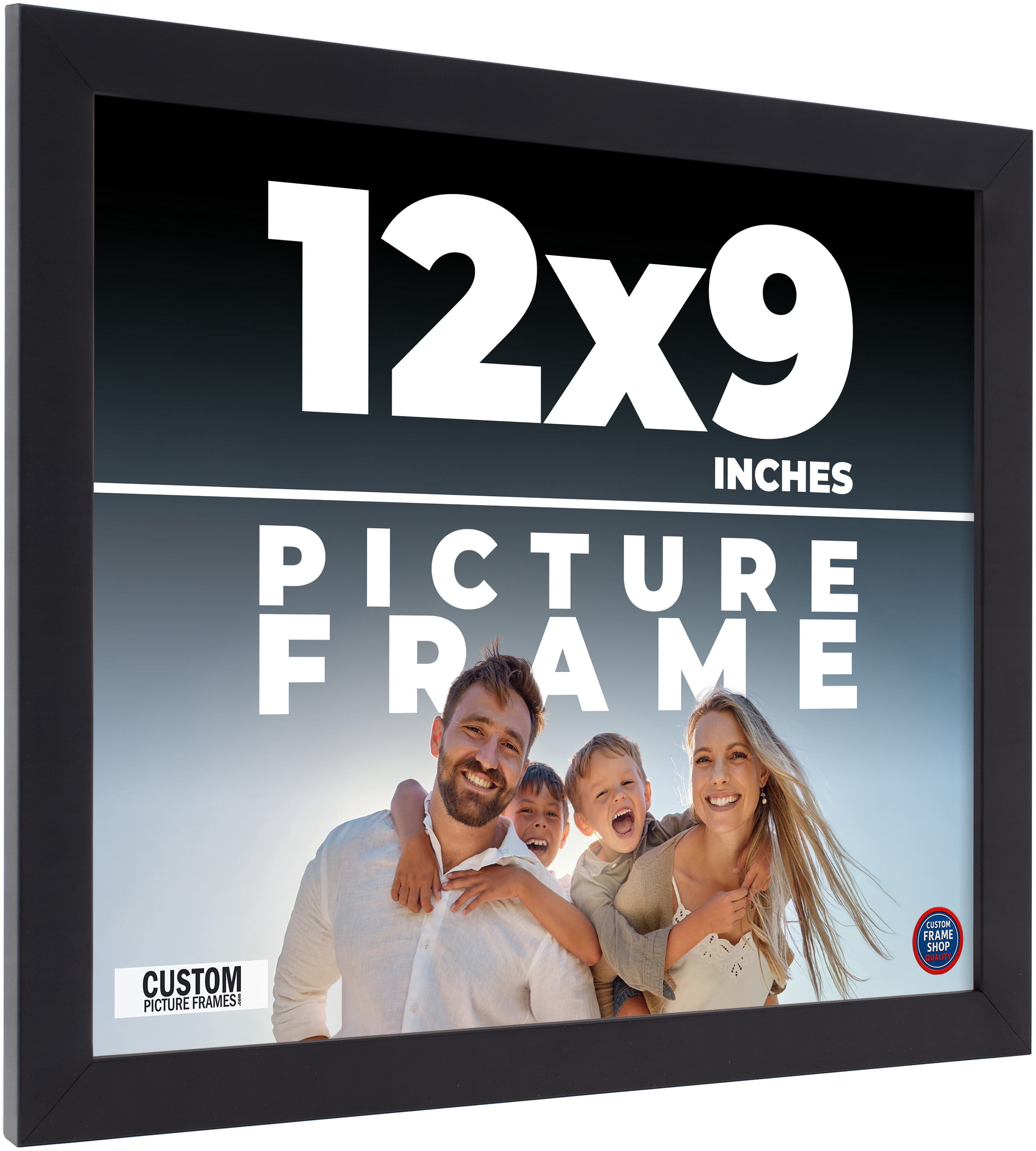 12x9 Frame Black Real Wood Picture Frame Width 0.75 inches | Interior ...