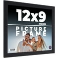 thumbnail image 1 of 12x9 Frame Black Real Wood Picture Frame Width 0.75 inches | Interior Frame Depth 0.5 inches | Noir, 1 of 8