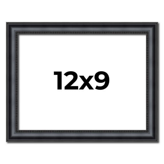 12x9 Frame Black Real Wood Picture Frame Width 1.25 inches | Interior Frame Depth 0.5 inches |