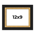 thumbnail image 1 of 12x9 Frame Gold Real Wood Picture Frame Width 2.25 Inches | Interior Frame Depth 0.5 Inches |, 1 of 8