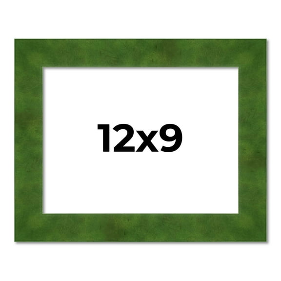 12x9 Frame Green Burl Solid Wood Picture Frame | 1.75 Inches Moulding Width | Interior Frame Depth