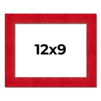 12x9 Frame Red Burl Solid Wood Picture Frame Width 1.75 Inches | Interior Frame Depth 0.5 Inches |