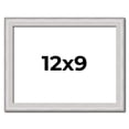 thumbnail image 1 of 12x9 Frame Silver Inner Slope Bevel Picture Frame | 1 Inch Moulding Width | 0.75 Inch Rabbet Depth, 1 of 8