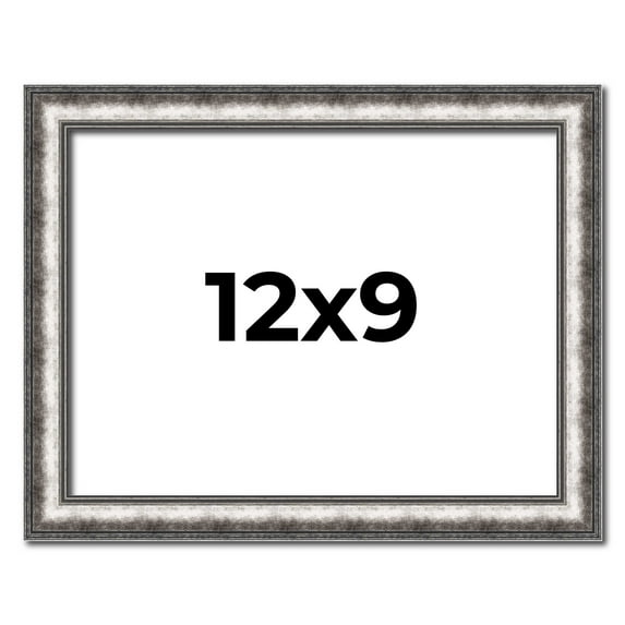 12x9 Frame Silver Real Wood Picture Frame Width 1.125 Inches | Interior Frame Depth 0.5 Inches |