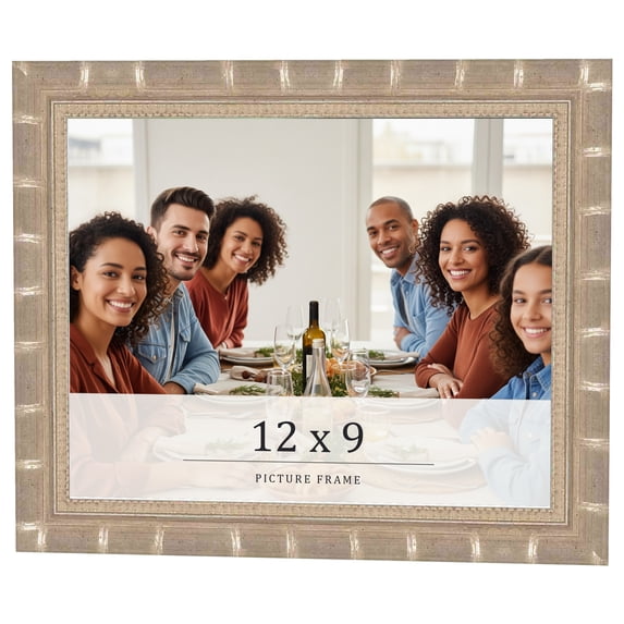 12x9 Frame Silver Real Wood Picture Frame Width 1.5 inches | Interior Frame Depth 0.5 inches |