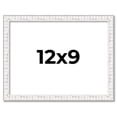 thumbnail image 1 of 12x9 Frame White Real Wood Picture Frame Width 0.75 inches | Interior Frame Depth 0.5 inches |, 1 of 8
