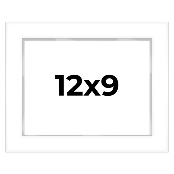 12x9 White Shadowbox Frame - Interior Size 12x9 by 1 Inch - Made to Display Items Up To 1 Inch Deep