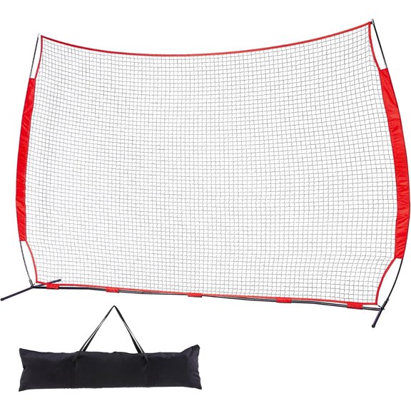 12x9ft / 16x10ft Barricade Backstop Net, Ball Barrier, Practice Net for Baseball, Softball, Lacrosse, Soccer, Basketball and